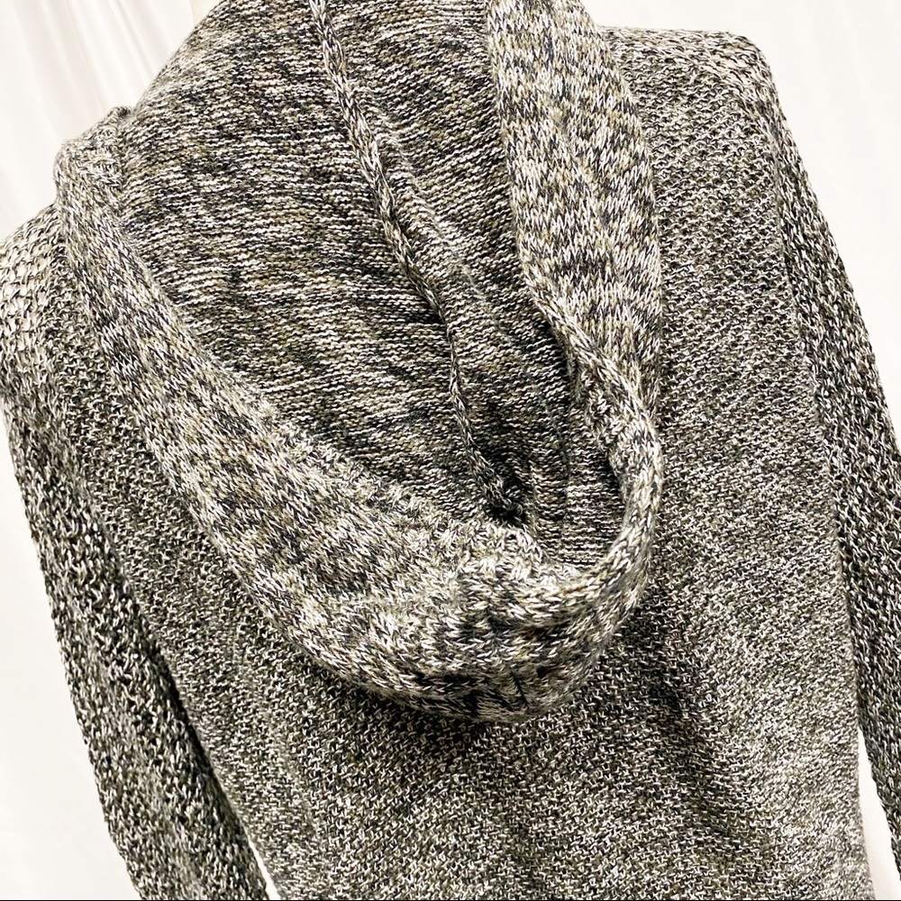 American Eagle Gray Hooded Knit Sweater - Picture 7 of 9